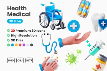 Health Medical 3D Icon Pack