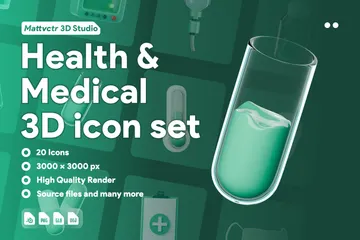 Health & Medical 3D Icon Pack