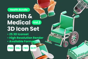 Health & Medical Vol 2 3D Icon Pack