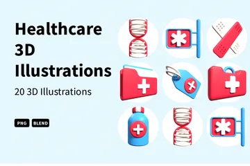 보건 의료 3D Illustration 팩