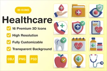 Healthcare 3D Icon Pack