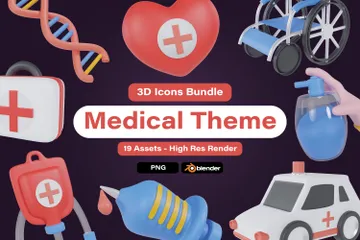 Healthcare 3D Icon Pack