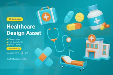 Healthcare 3D Icon Pack