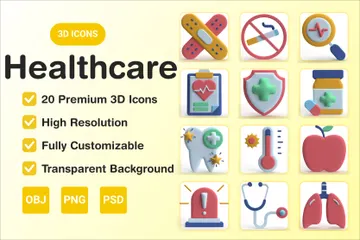 Healthcare 3D Icon Pack