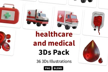 ヘルスケアと医療 3D Iconパック