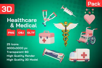 Healthcare & Medical 3D Icon Pack