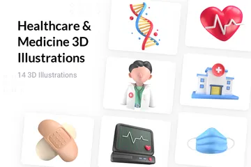 ヘルスケアと医療 3D Illustrationパック