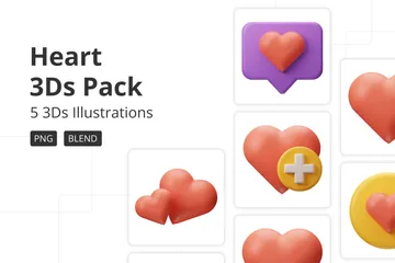 Heart 3D Icon Pack