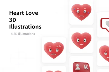 Heart Love 3D Emoji Pack