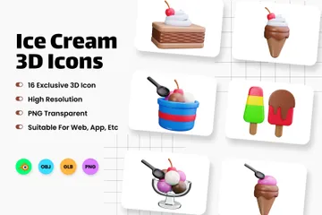 Helado Paquete de Icon 3D