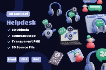 Helpdesk 3D Icon Pack