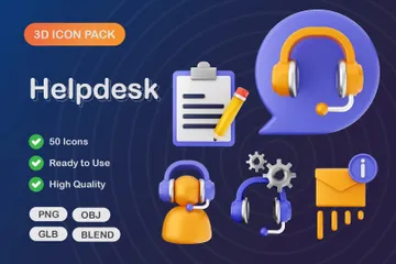 Helpdesk 3D Icon Pack