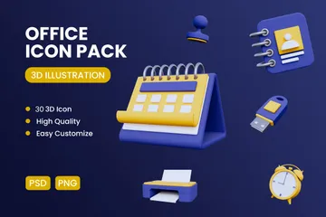 Herramienta de oficina Paquete de Icon 3D