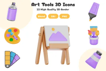 Herramientas de arte Paquete de Icon 3D