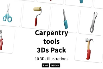Herramientas de carpintería Paquete de Icon 3D
