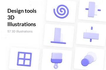 Herramientas de diseño Paquete de Icon 3D