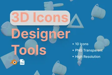 Herramientas de diseño 3D Icon Pack