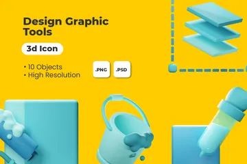Herramientas gráficas de diseño Paquete de Illustration 3D