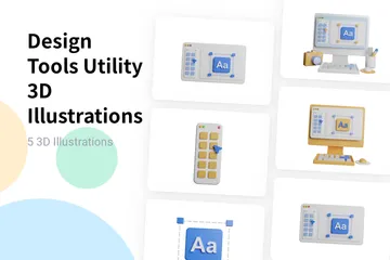 Utilidad de herramientas de diseño Paquete de Illustration 3D