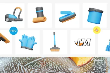 Herramientas de limpieza Paquete de Icon 3D