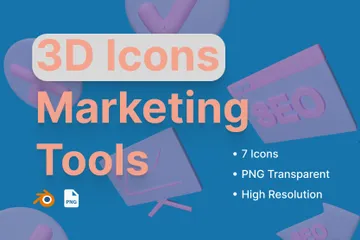 Free Herramientas de marketing Paquete de Icon 3D