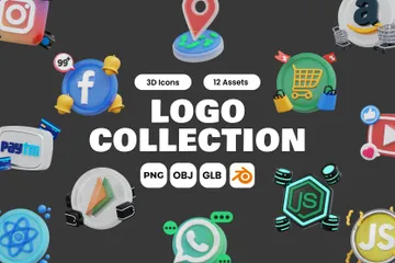 Herramientas tecnológicas y redes sociales Paquete de Icon 3D