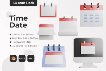 Heure Date Pack 3D Icon