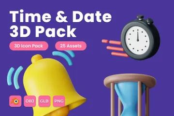 Heure et date Pack 3D Icon