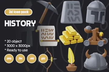 History 3D Icon Pack