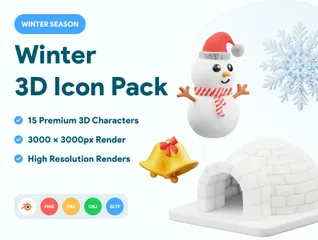 Hiver Pack 3D Icon