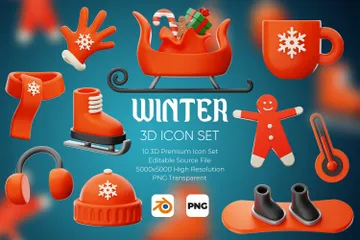 Hiver Pack 3D Icon