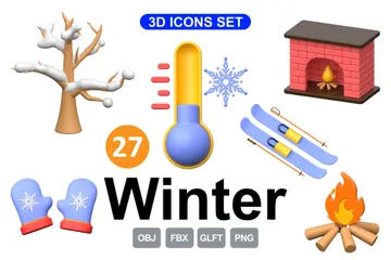 Hiver Pack 3D Icon