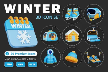 Hiver Pack 3D Icon