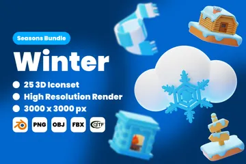 Hiver 3D Illustration Pack