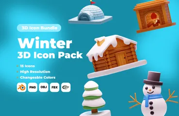 Hiver 3D Illustration Pack