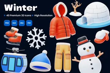 Hiver Pack 3D Icon