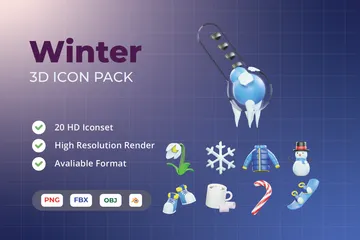 Hiver Pack 3D Icon