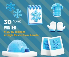 Hiver Pack 3D Icon