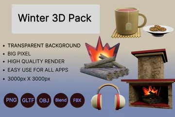 Hiver Pack 3D Icon