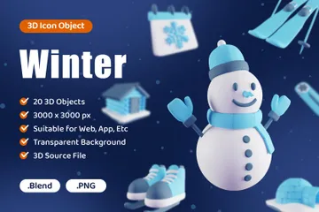 Hiver Pack 3D Icon