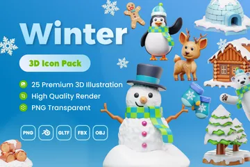 Hiver Pack 3D Icon