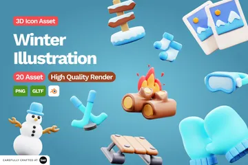 Hiver Pack 3D Icon