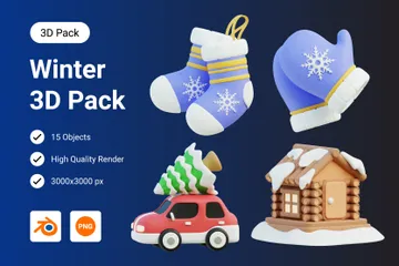 Hiver Pack 3D Icon