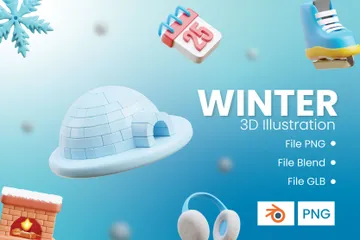 Hiver Pack 3D Icon