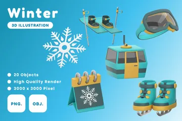 Hiver Pack 3D Icon