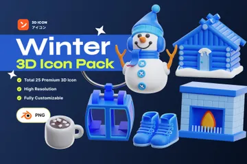 Hiver 3D Icon Pack