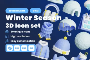 Hiver Pack 3D Icon