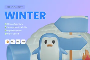 Hiver Pack 3D Icon