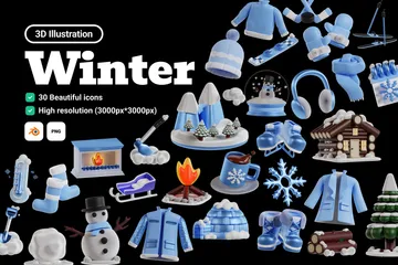 Hiver Pack 3D Icon