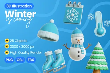 Hiver Pack 3D Icon